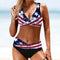 Bikini con Estampado de Banderas