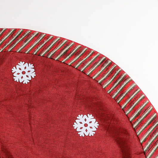 Falda Navideña para Árbol de Navidad en Arpillera con Diseño Santa - Image 3