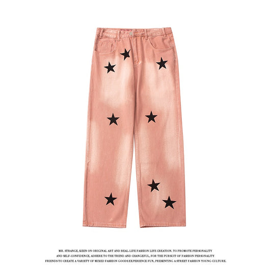 Pantalones Vaqueros Rectos Estilo Retro Americano con Detalles Rotos - Image 3