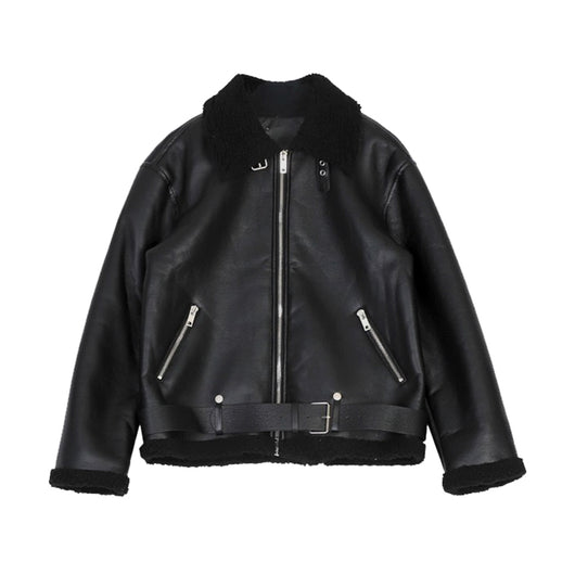 Chaqueta de Lana de Cordero Suelta Holgada para Hombre - Image 5