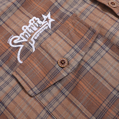 Camisa Casual de Cuadros Manga Corta para Hombre - Image 5