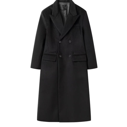 Abrigo Largo de Lana Estilo Británico Clásico para Primavera - Image 6