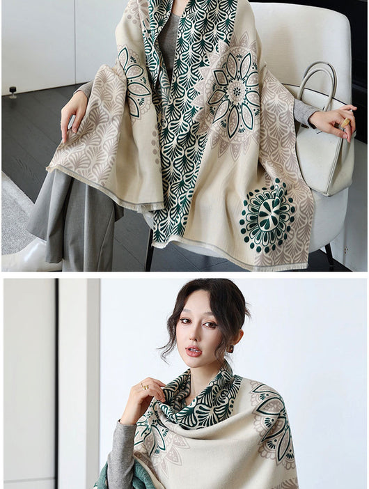Chal Versátil de Oficina Estilo Coreano para Otoño e Invierno - Image 42