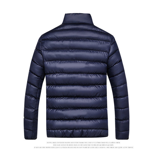 Abrigo de invierno acolchado con cuello de pie para hombre - Image 2