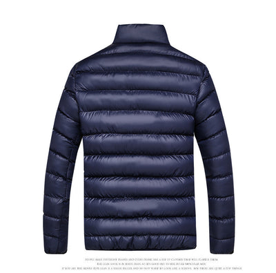 Abrigo de invierno acolchado con cuello de pie para hombre - Image 2