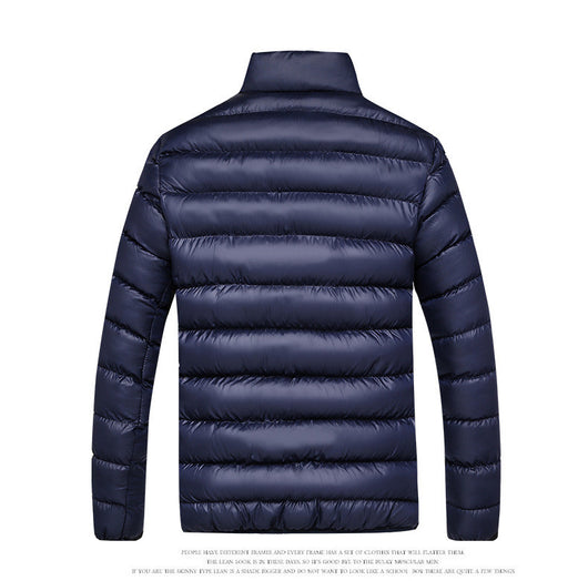 Abrigo de invierno acolchado con cuello de pie para hombre - Image 2