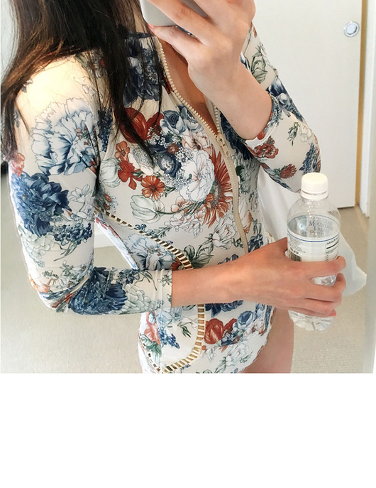 Traje de Baño de Manga Larga con Cierre Frontal - Image 5