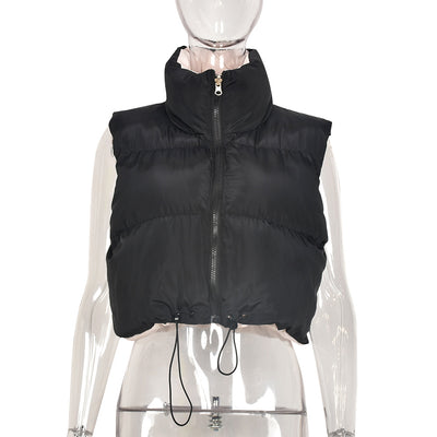Chaleco Abrigo Reversible con Cierre Doble de Colores Contrastantes - Image 11