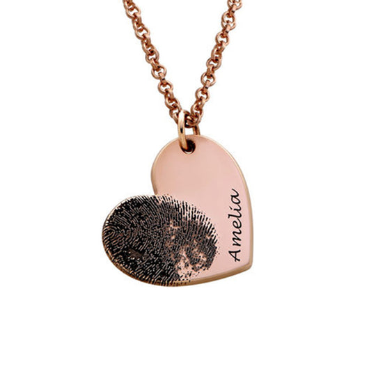 Collar Personalizado con Huella Dactilar y Nombre en Corazón - Image 14