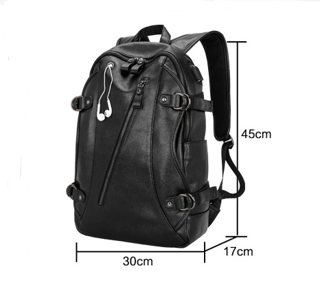 Mochila de Cuero con Carga USB - Image 6