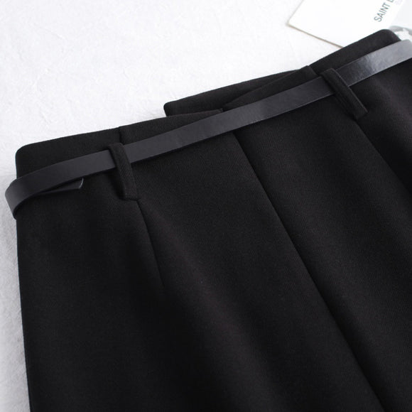 Falda Plisada A-line Midi Slim para Mujer