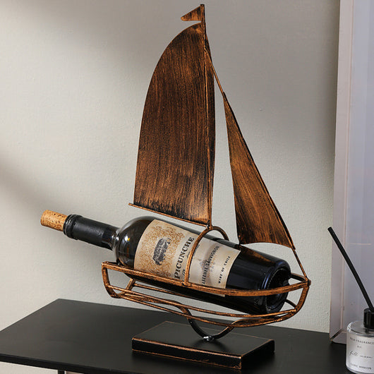 Botellero Decorativo Barco de Hierro - Image 2