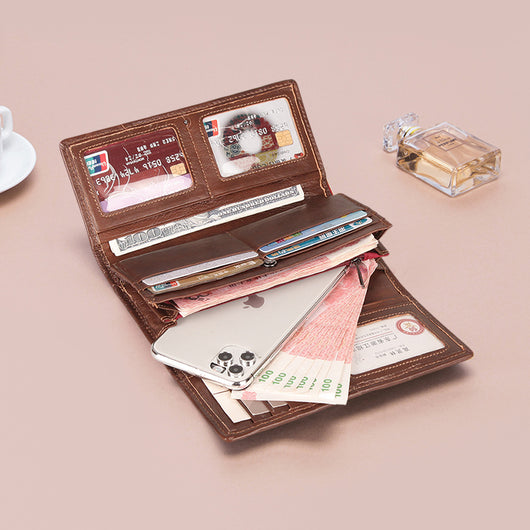 Billetera Retro de Cuero para Mujer con Gran Capacidad - Image 5
