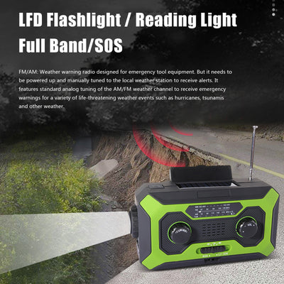 Radio Linterna Solar con Cargador de Emergencia y Manivela - Image 8