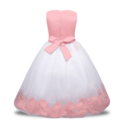 Vestido de Princesa Infantil con Malla Floral - Image 26