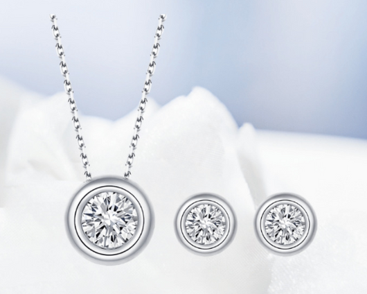 Conjunto de Joyas en Plata Esterlina 925 con Moissanita Forma Redonda - Image 11