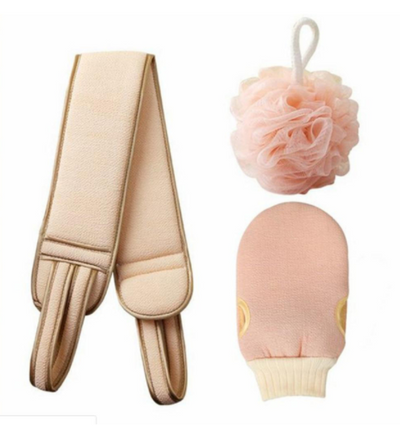 Set de Baño 3 en 1: Toalla Exfoliante con Banda Trasera y Esponja de Masaje - Image 10