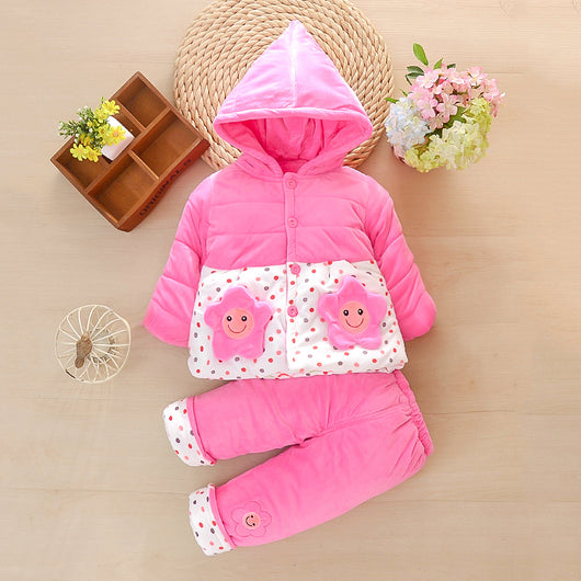 Conjunto de Abrigo Acolchado para Niñas - Otoño e Invierno