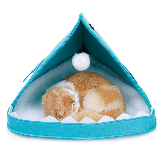 Arenero de Fieltro con Forma de Tiburón para Gatos