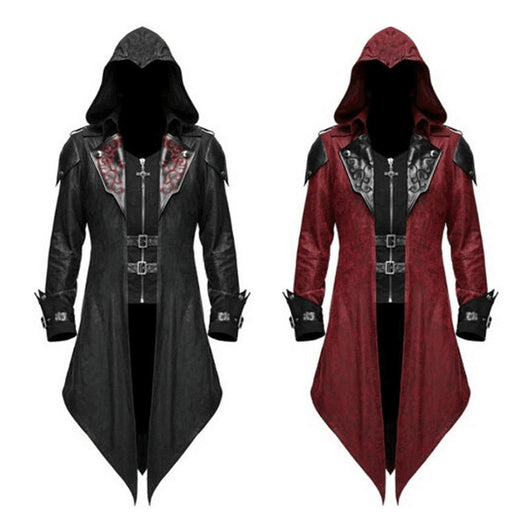 Abrigo Medieval Patchwork Retro para Hombre - Estilo Vintage Halloween