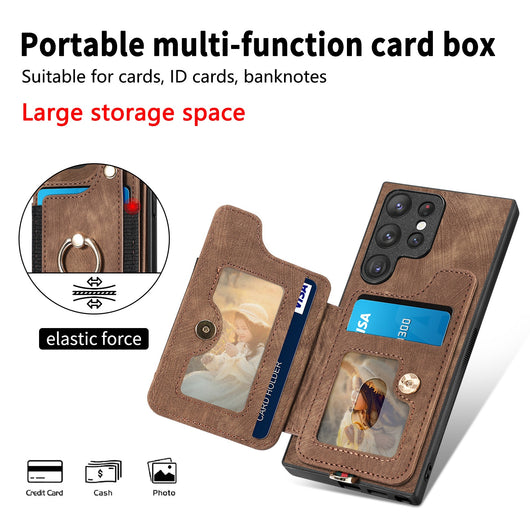 Funda Protectora S25Ultra con Anillo Seguro, Lanyard y Soporte para Tarjetas - Image 4