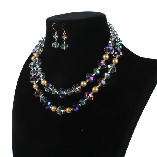 Collar de cristal vintage con capas elegantes y simples - Image 7