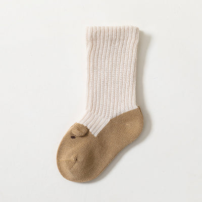 Calcetines Infantiles con Contraste de Colores Otoñales y Diseño Estéreo - Image 5