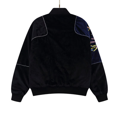 Chaqueta de Béisbol Terciopelo Bordado - Abrigo de Algodón Premium - Image 2