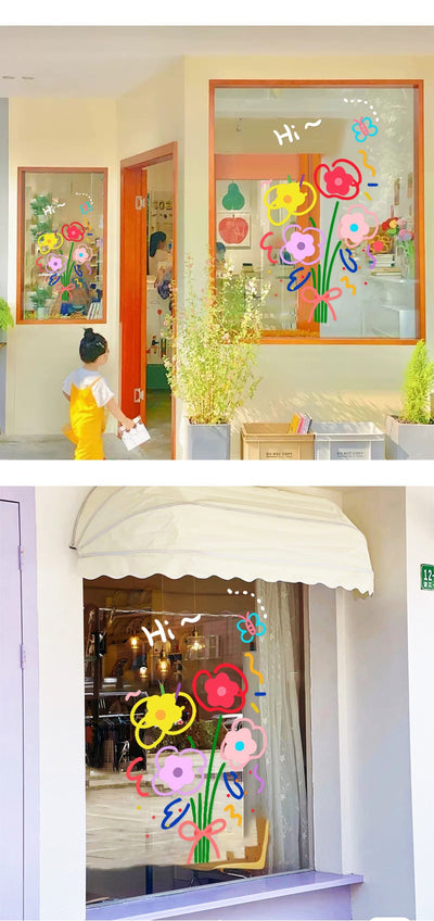 Pegatinas Decorativas de Flores para Ventanas - Adhesivos Estáticos Reutilizables - Image 12