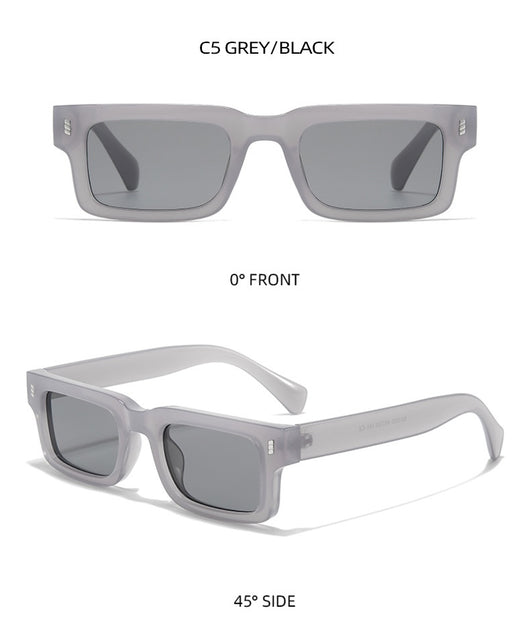 Gafas de Sol Retro Rectangulares Vintage para Hombre - Image 9