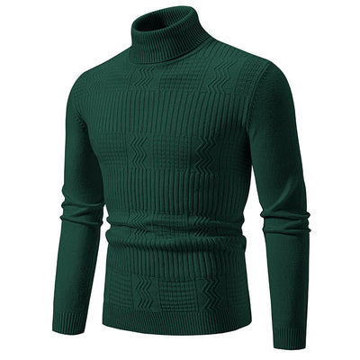 Suéter Jacquard Hombre en Color Sólido para Abrigo - Image 17