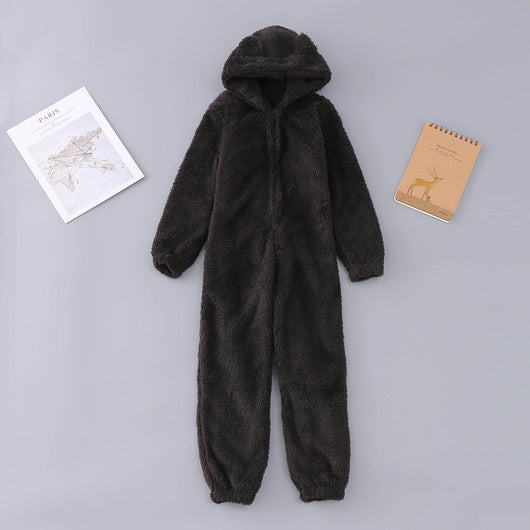 Pijama Enterizo Familiar de Lana Gruesa con Capucha - Image 14