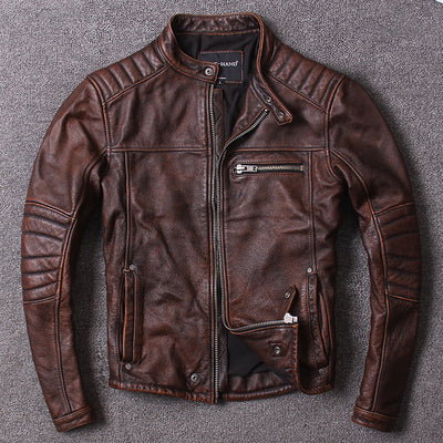 Chaqueta de Cuero Slim Fit con Cuello Alto para Hombre - Diseño Moderno y Trendy - Image 19