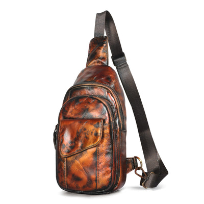 Bolsa Cruzada para Pecho de Cuero Crazy Horse Vintage - Estilo Retro para Hombre - Image 24