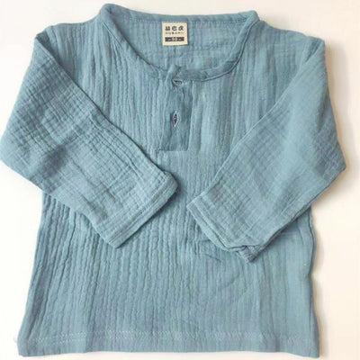 Playera Infantil de Algodón y Lino de Manga Corta - Image 8