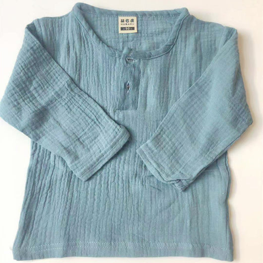 Playera Infantil de Algodón y Lino de Manga Corta - Image 8