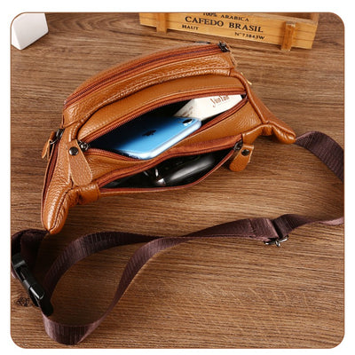 Bolsa de Cintura de Cuero para Hombre Impermeable Multifuncional - Image 9