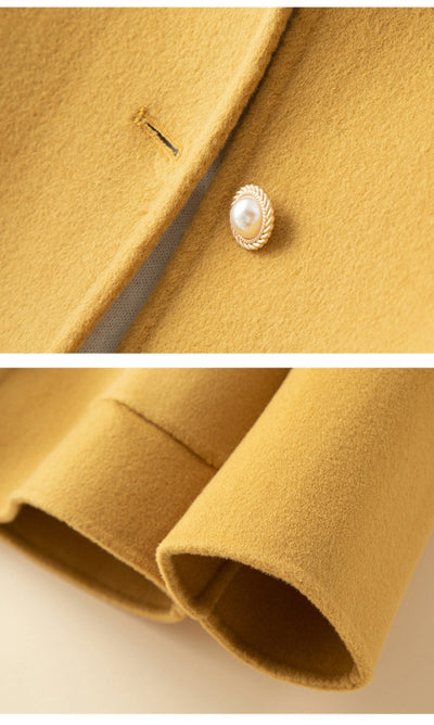 Abrigo de Lana Reversible con Cuello Tipo Muñeca - Estilo Clásico Cachemira - Image 26