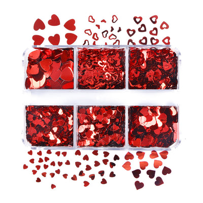 Caja de 6 Lentejuelas Decorativas Recortadas Rojo Amor - Colección San Valentín - Image 5