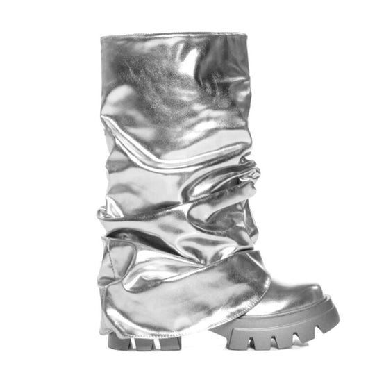 Botas Mujer de Caña Redonda con Base Reforzada y Pliegues - Image 3