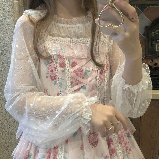 Blusa de Encaje con Volantes y Mangas Largas - Image 11