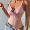 Traje de Baño Enterizo con Encaje y Espalda Abierta para Mujer