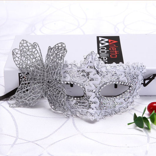 Máscara Princesa Mariposa con Patrón Dragón en Cuero - Accesorio Artístico de Danza - Image 6