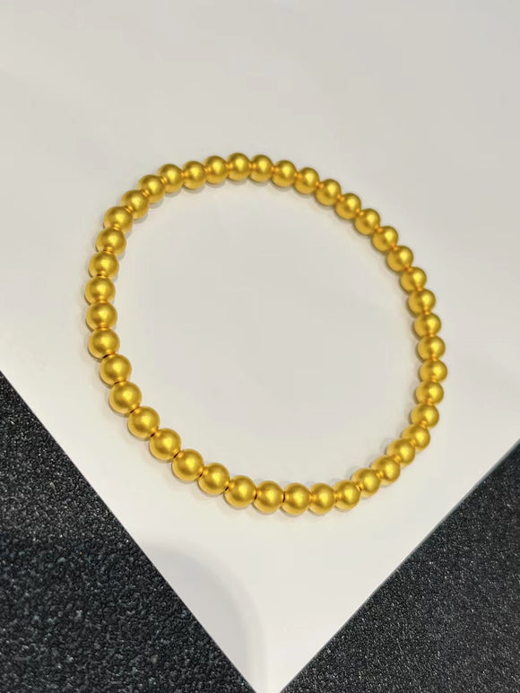 Pulsera de Oro 999 Macizo 5D sin Cianuro - Hilo Ajustable