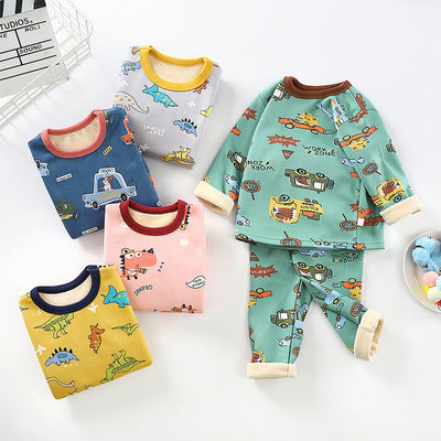 Conjunto de Ropa Térmica Infantil Algodón con Forro Polar Engrosado - Image 17