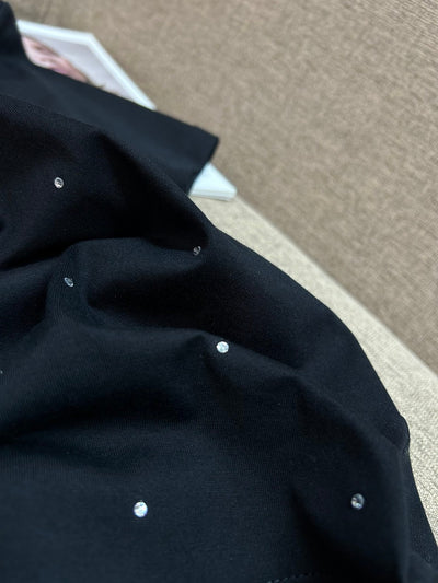Playera Cuello Redondo con Diamantes de Cristal Completo Manga Corta - Image 10