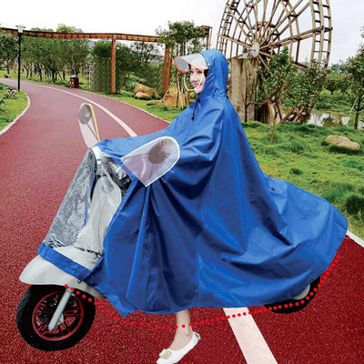 Poncho Impermeable Doble para Moto y Bicicleta Eléctrica con Ala Ancha - Image 7
