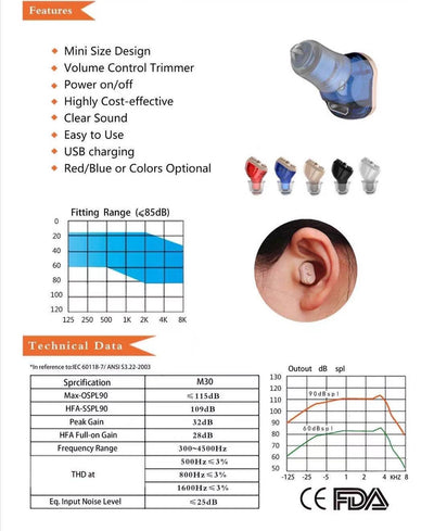 Audífono Digital Invisible Recargable con Amplificador de Sonido Portátil - Image 17