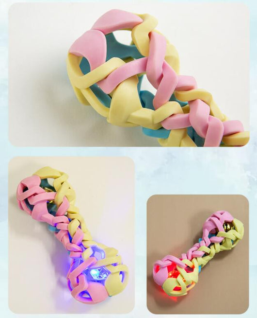 Juguete Macarrón Tejido para Perros con Sonido y Brillo - Image 11