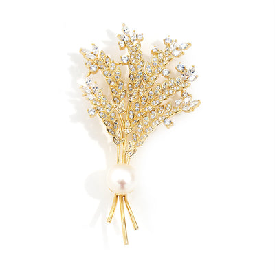 Broche de Diseño Exclusivo con Perla y Circón para Mujer - Image 6